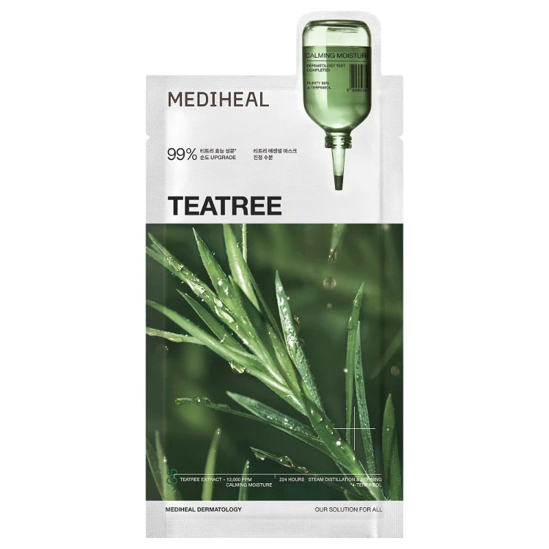 Mediheal Essential Mask - TEATREE Calming Moisture (Hijau)