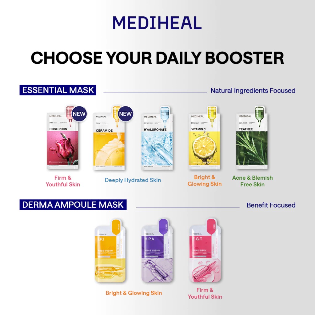 Mediheal Essential Mask - TEATREE Calming Moisture (Hijau)