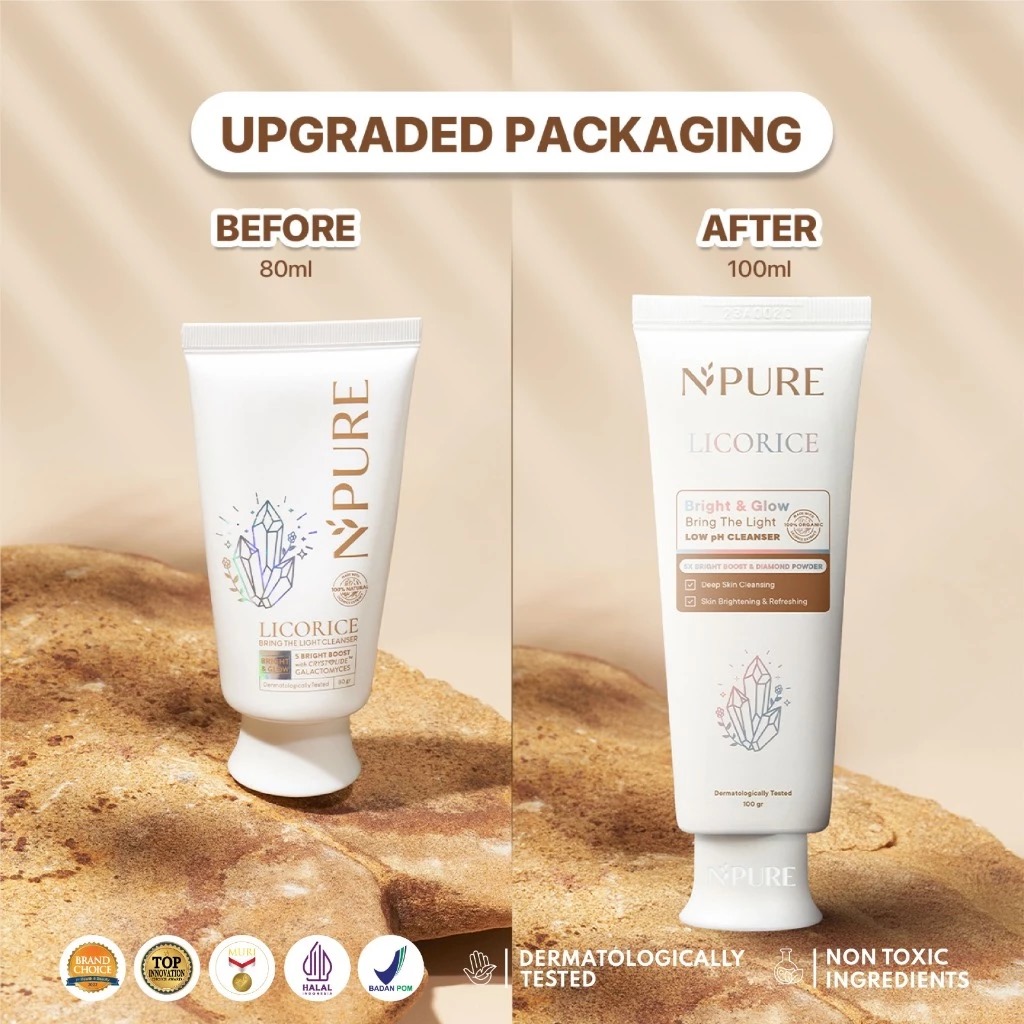 Npure Licorice Bright & Glow Bring The Light Low pH Cleanser 100gr