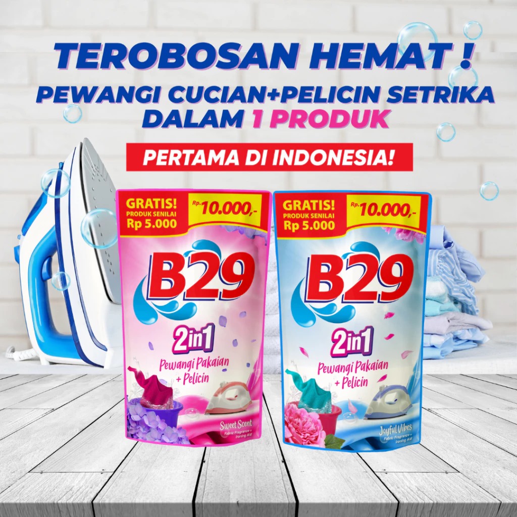 B29 Pewangi Pakaian + Pelicin (2in1) 390ml - Sweet Scent (Free Lotion)