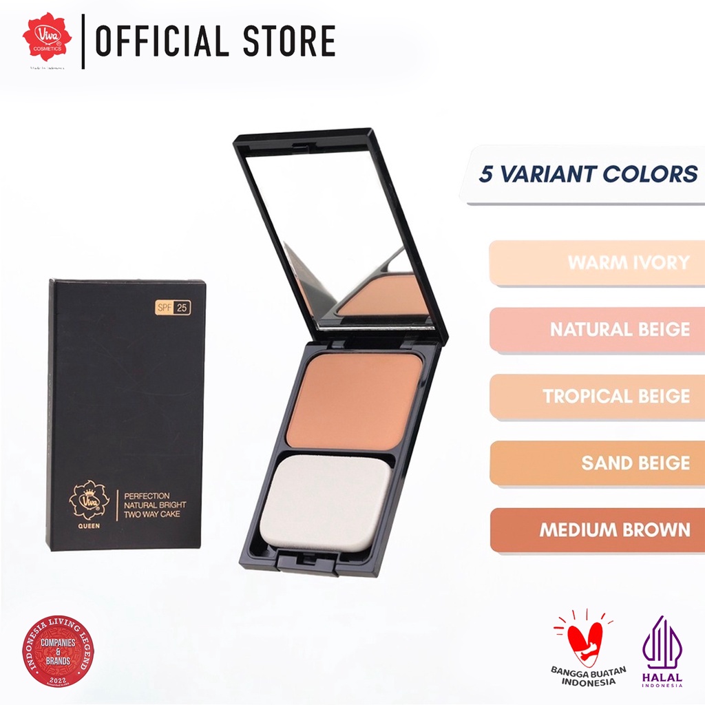 Viva Queen Perfection Natural Bright Two Way Cake SPF25 11gr - Natural Beige