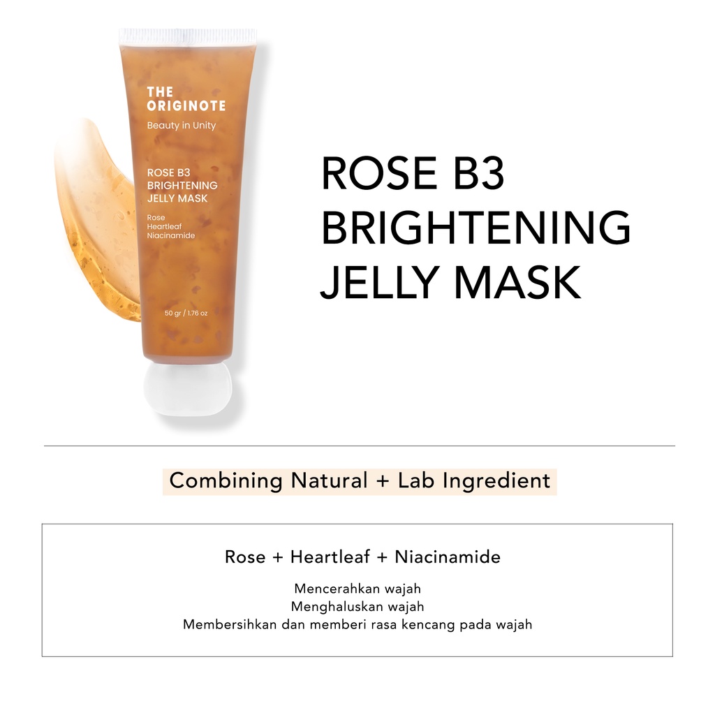 The Originote Jelly Mask - Rose B3 Brightening 50gr *