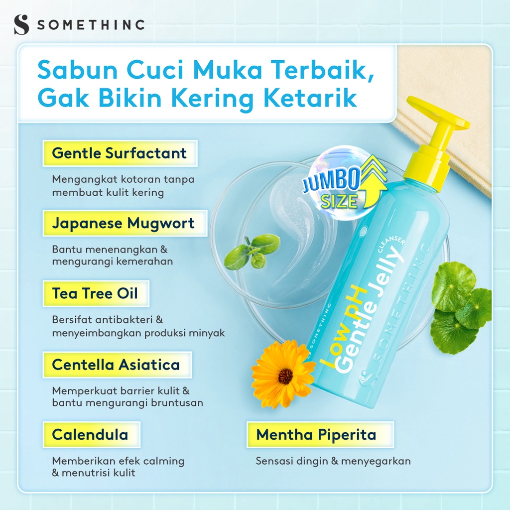 Somethinc Low pH Gentle Jelly Cleanser 350gr (Big Pump)