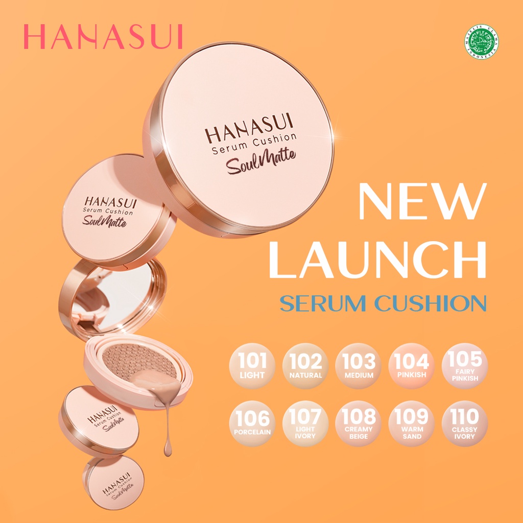 Hanasui Serum Cushion SoulMatte 15gr - 105 Fairy  Pinkish