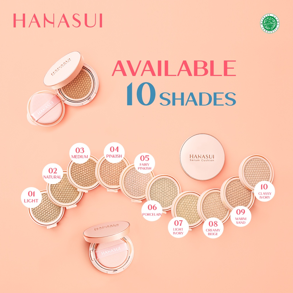Hanasui Serum Cushion 15gr - 10 Classy Ivory