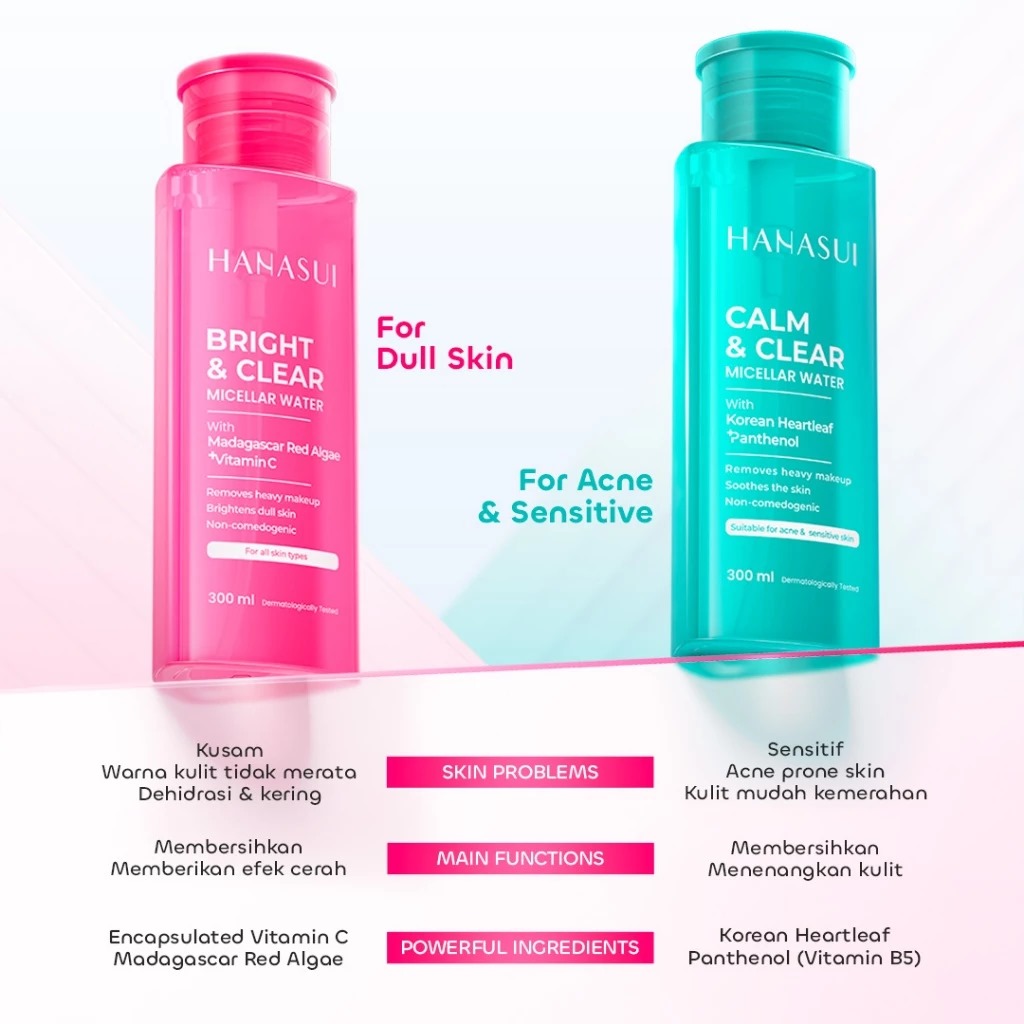 Hanasui Micellar Water - Bright & Clear 300ml
