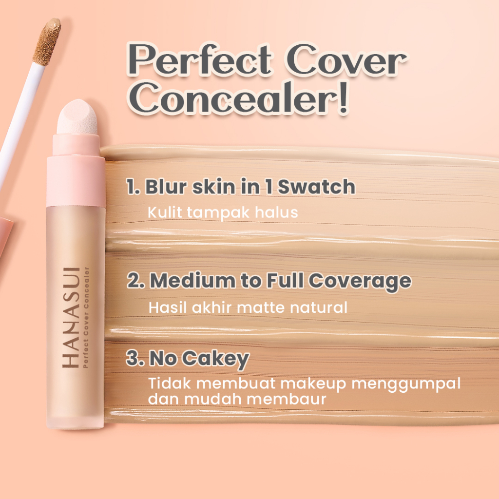 Hanasui Perfect Cover Concealer 4.5gr - 02 Ivory