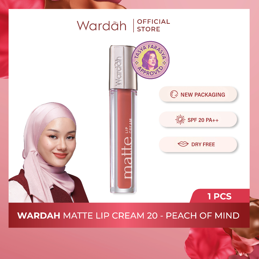 Wardah Exclusive Matte Lip Cream 4gr - 20 Peach Of Mind