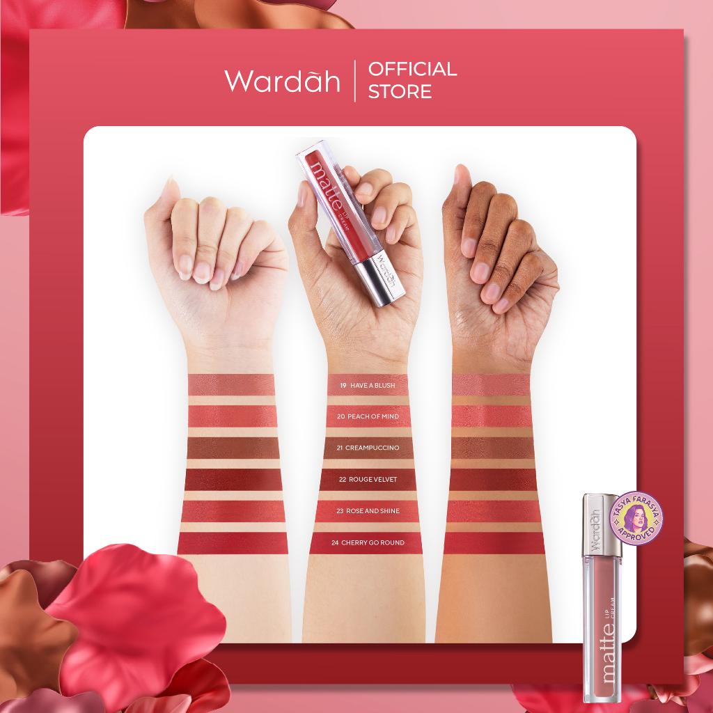 Wardah Exclusive Matte Lip Cream 4gr - 22 Rouge Velvet