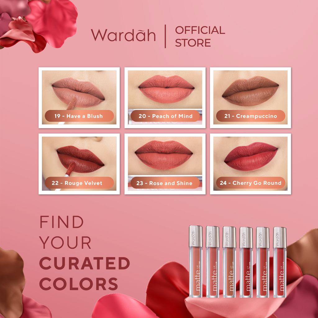 Wardah Exclusive Matte Lip Cream 4gr - 24 Cherry Go Round