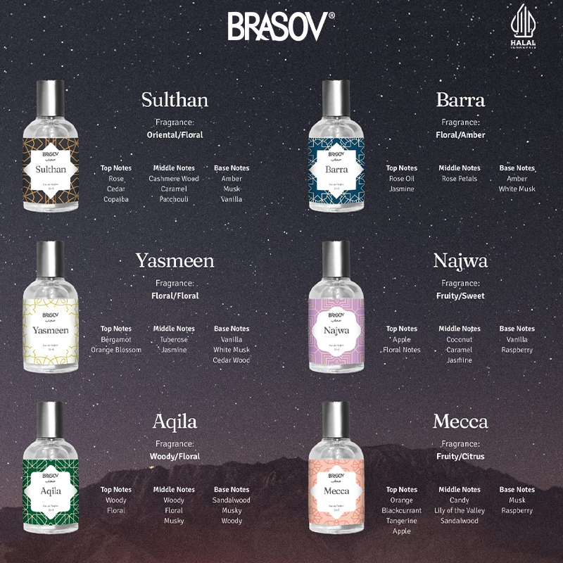 Brasov Hijab Parfum EDP 35ml - Kuning Yasmeen (Floral)