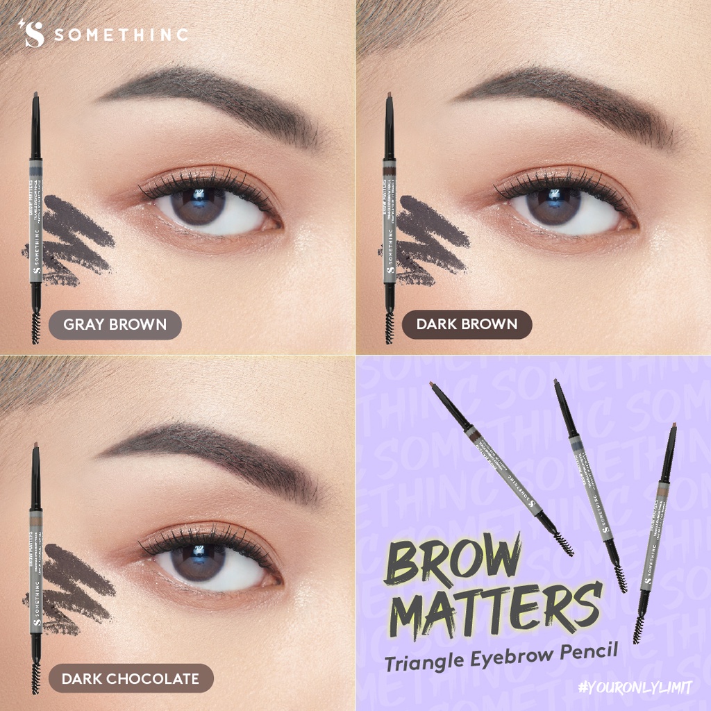 Somethinc Brow Matters Retractable Triangle Eyebrow Pencil - Dark Chocolate