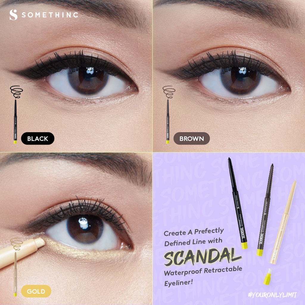 Somethinc Scandal Waterproof Retractable Liner - Gold