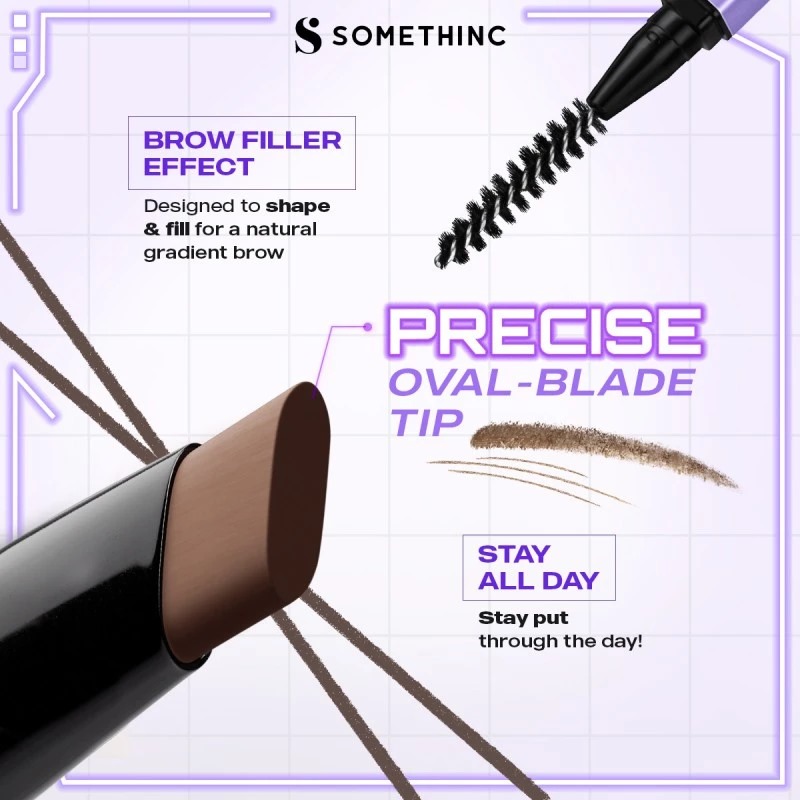 Somethinc Brow Filler Slim Retractable 0.08gr - Chocolate
