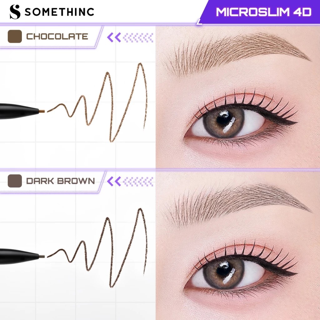 Somethinc Microslim 4D Eyebrow Pencil 0.028gr - Chocolate