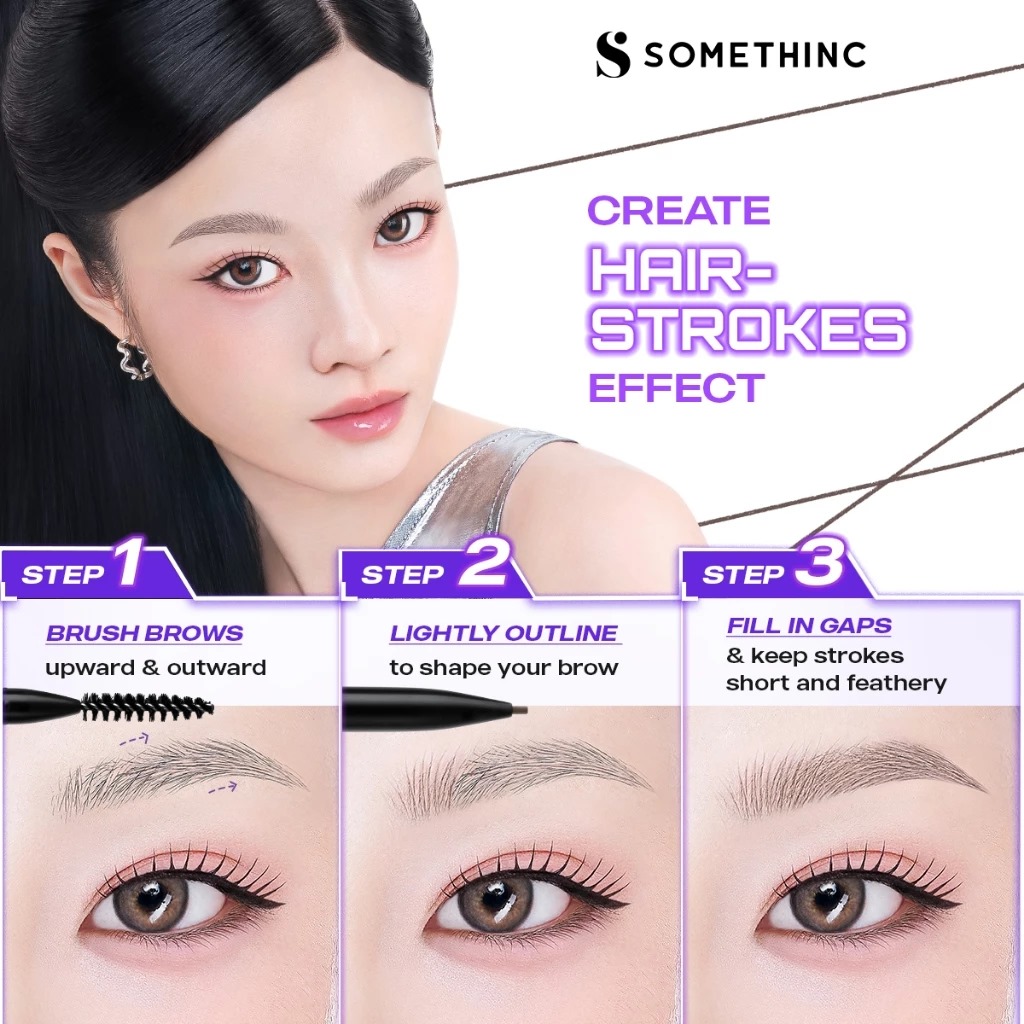 Somethinc Microslim 4D Eyebrow Pencil 0.028gr - Chocolate