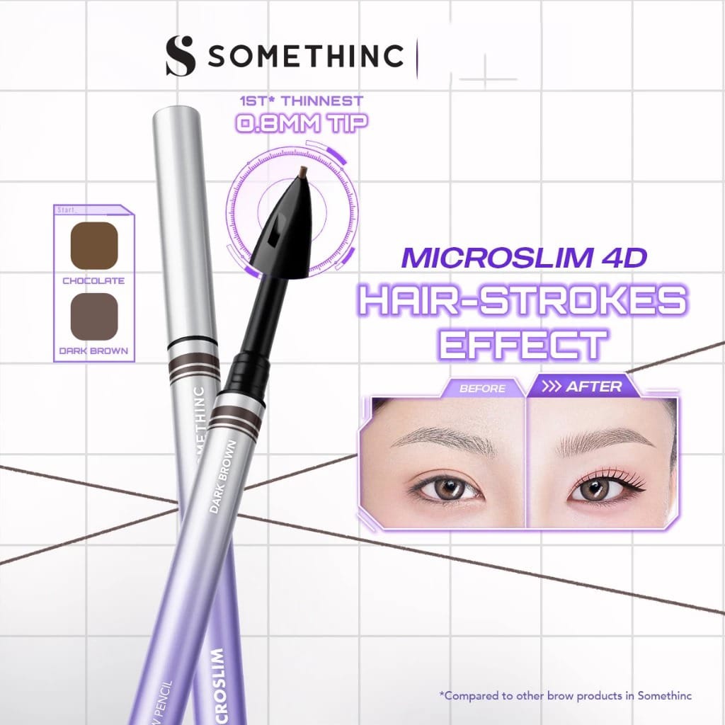 Somethinc Microslim 4D Eyebrow Pencil 0.028gr - Dark Brown
