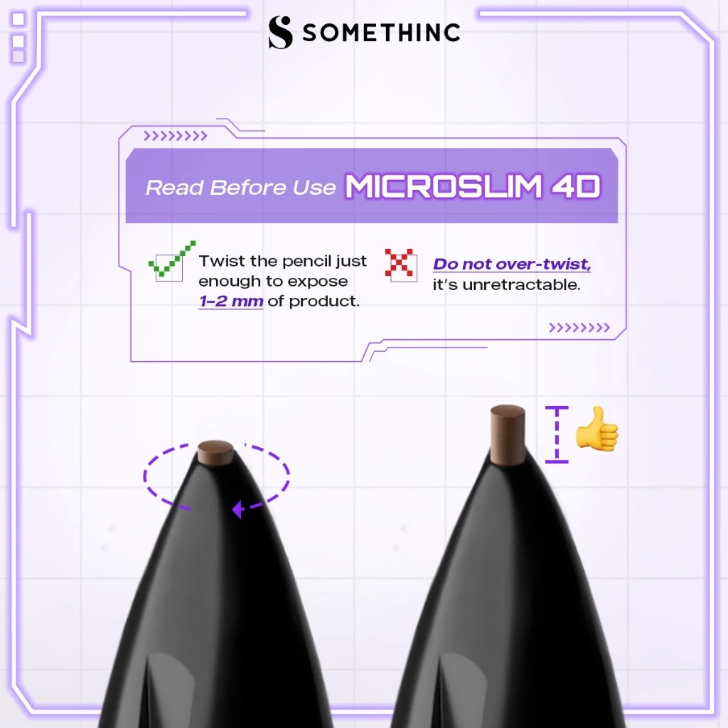 Somethinc Microslim 4D Eyebrow Pencil 0.028gr - Dark Brown