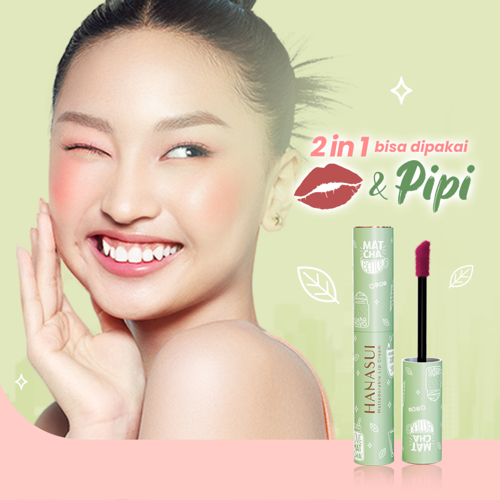 Hanasui Mattedorable Lip Cream MATCHA LATTE Edition - 01 Matchalicious