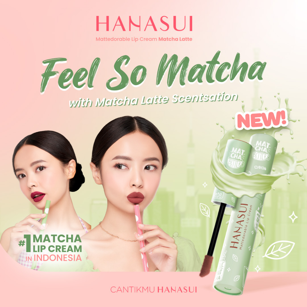 Hanasui Mattedorable Lip Cream MATCHA LATTE Edition - 06 Matchachoco