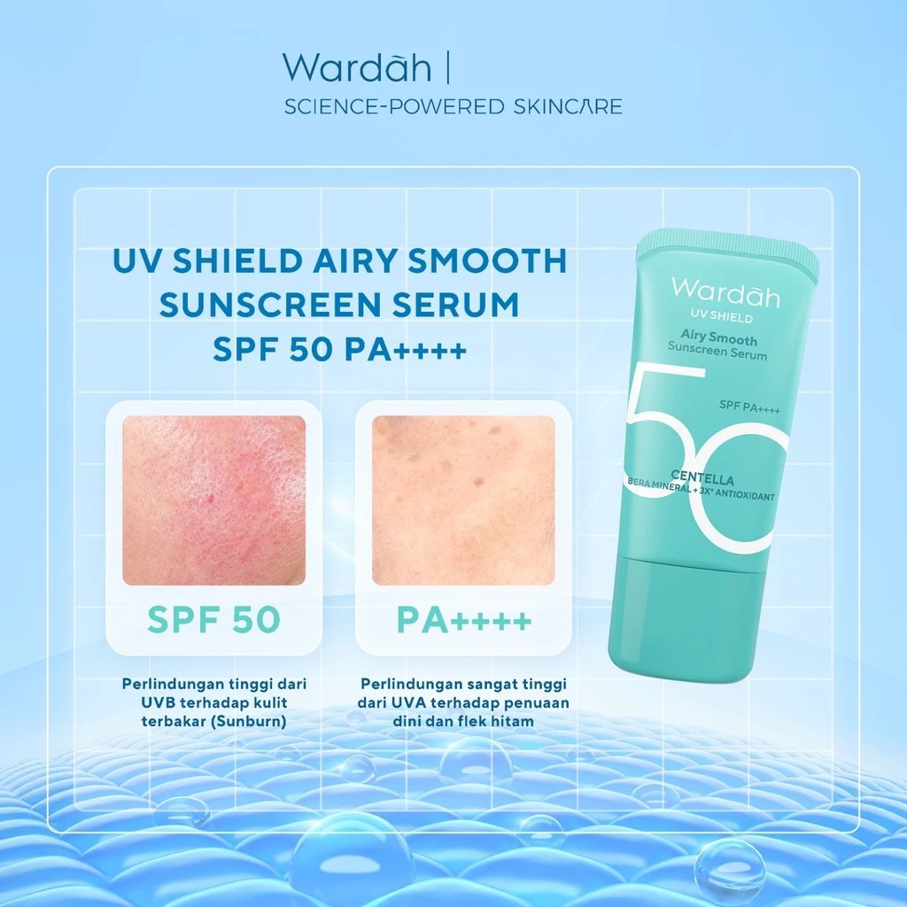 Wardah UV Shield Airy Smooth Sunscreen Serum SPF 50 PA++++ 25ml