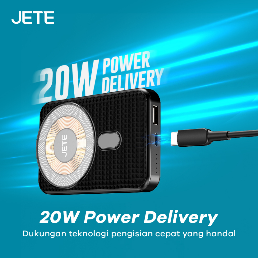 JETE Powerbank A11 Series 10000mAh - Wireless Charging (22.5W)