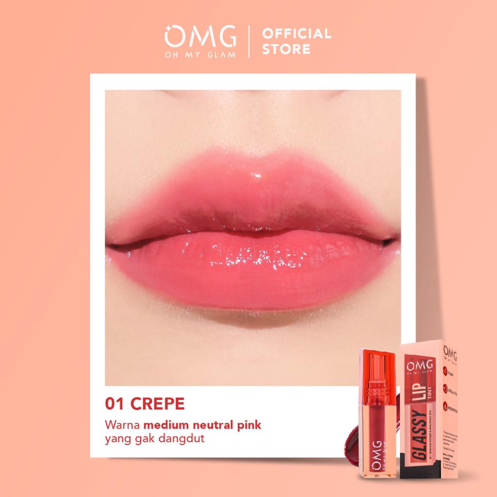 Oh My Glam Glassy Lip Tint - 01 Crepe 2gr (OMG)