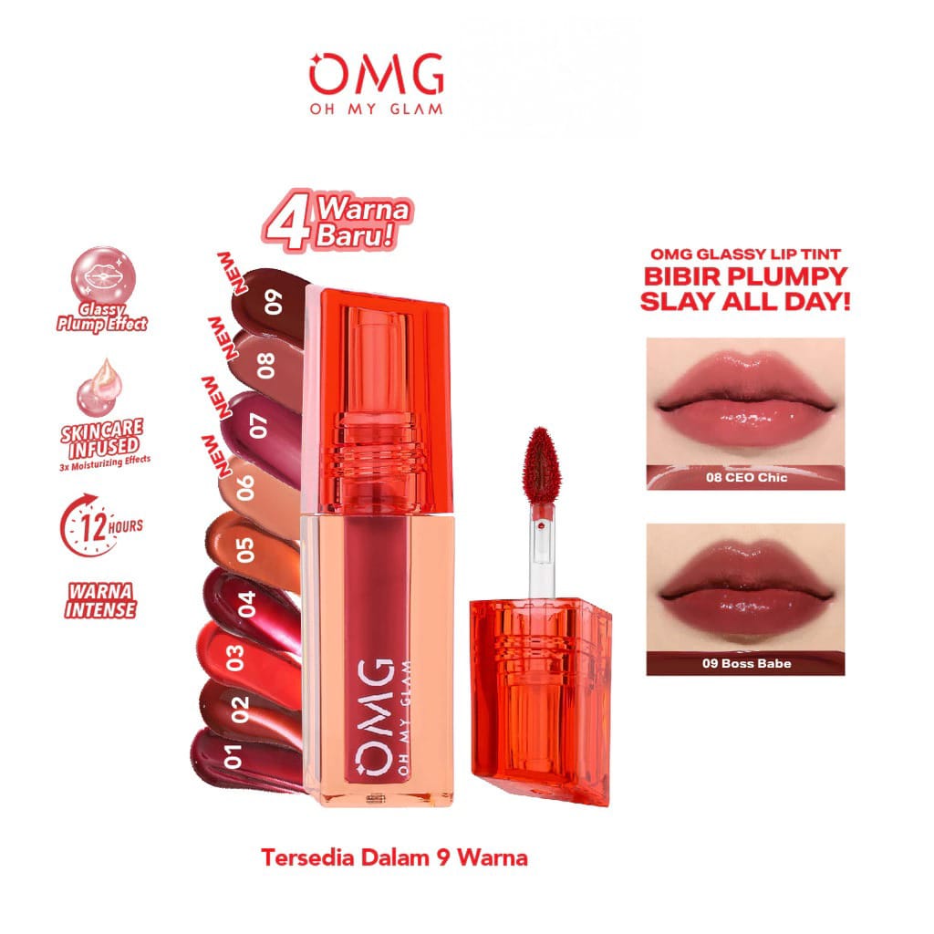 Oh My Glam Glassy Lip Tint - 01 Crepe 2gr (OMG)