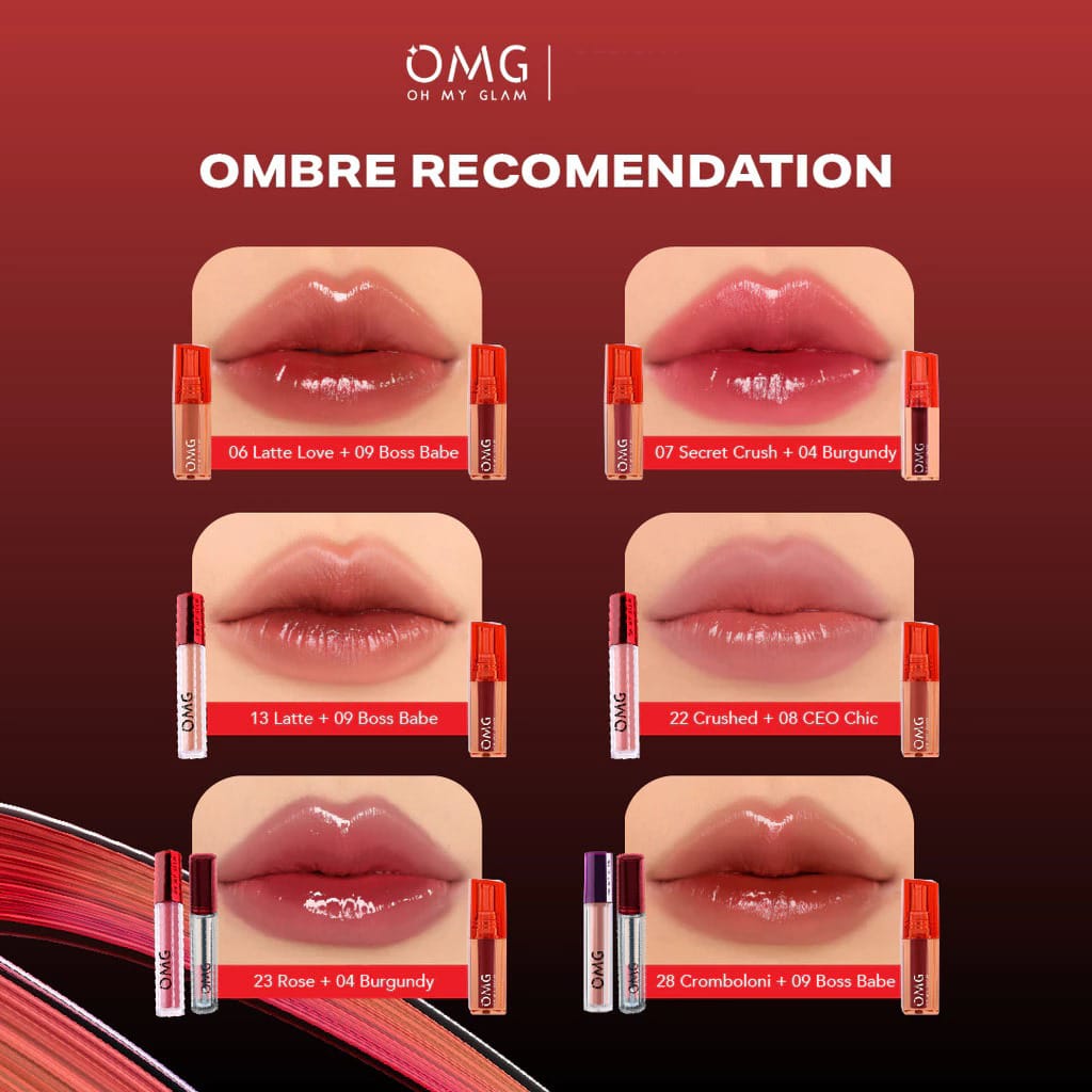 Oh My Glam Glassy Lip Tint - 04 Burgundy 2gr (OMG)