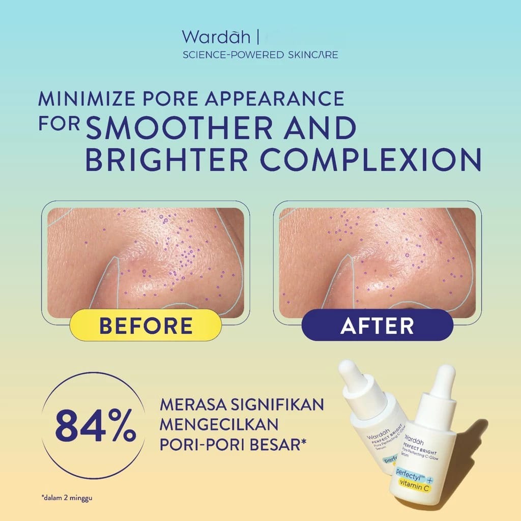 Wardah Perfect Bright Perfectyl + Vitamin C Pore Perfecting C-Glow Serum 15ml