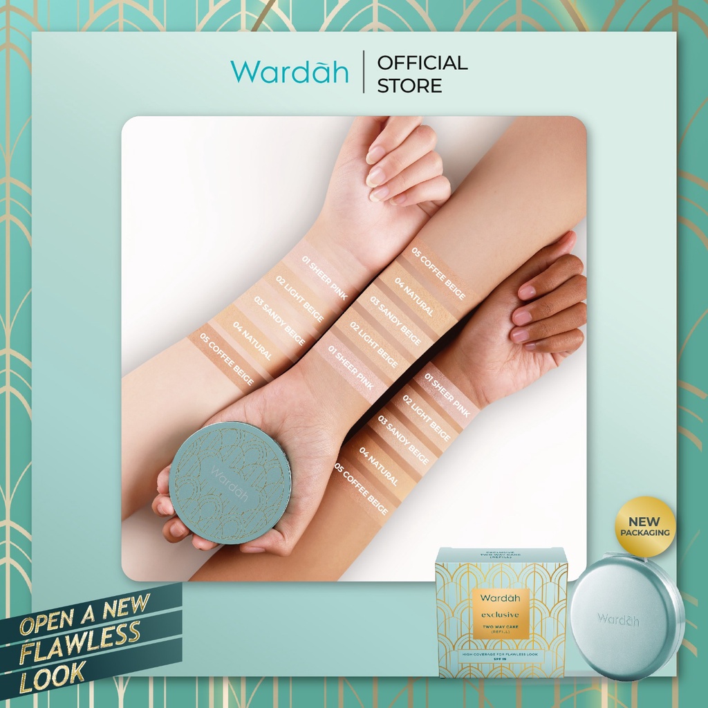 Wardah Exclusive Two Way Cake SPF 15 (REFILL) - 03 Sandy Beige 12g