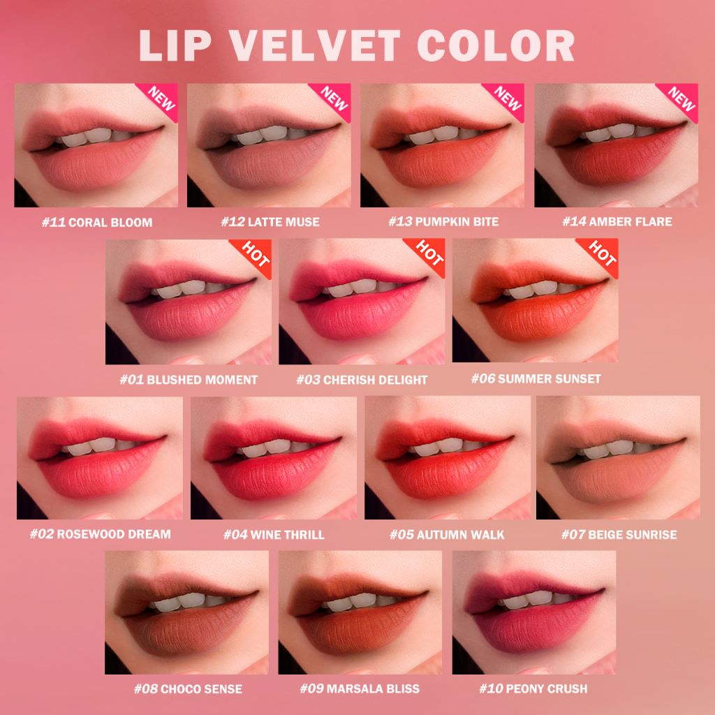 BNB Barenbliss Cherry Makes Cheerful Lip Velvet - 13 Pumpkin Bite