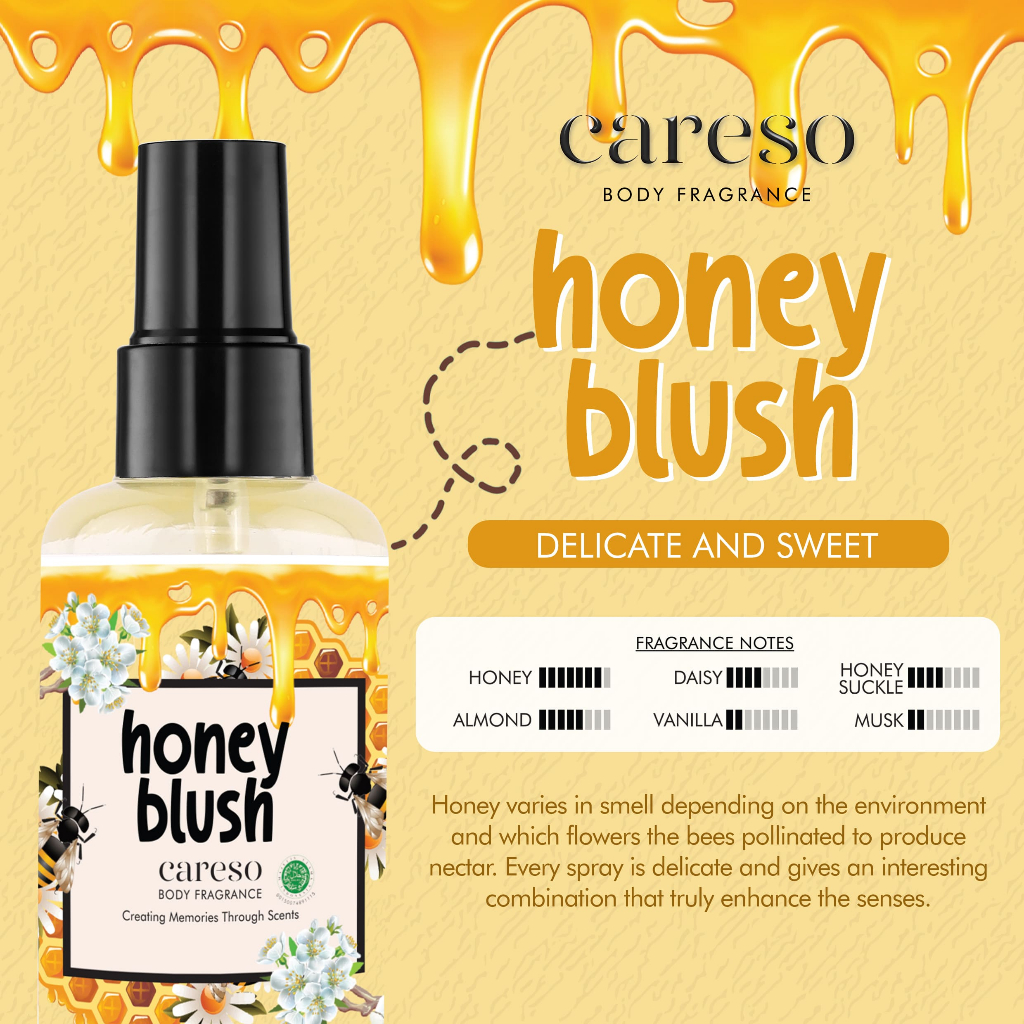 Careso Body Fragrance 100ml - Honey Blush