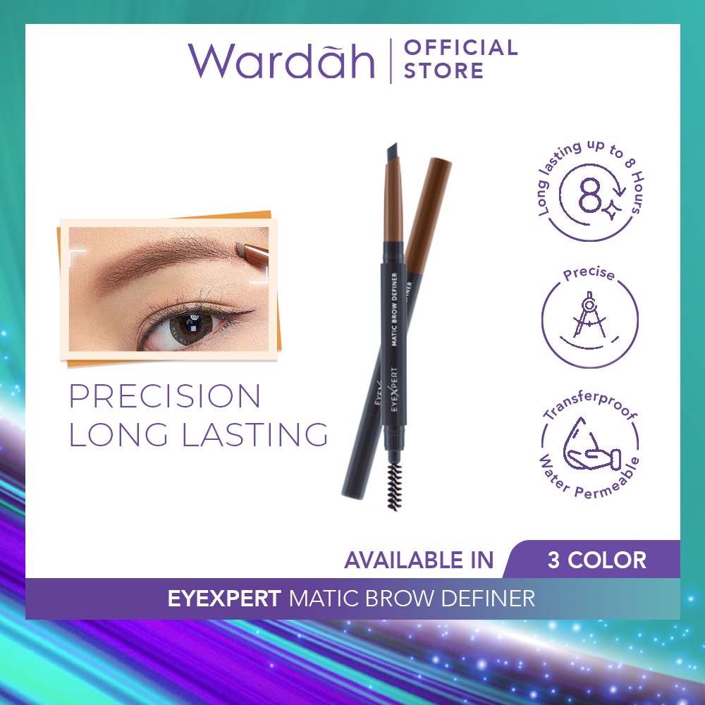 Wardah EyeXpert Matic Brow Definer 0.25gr - 03 Dark Grey