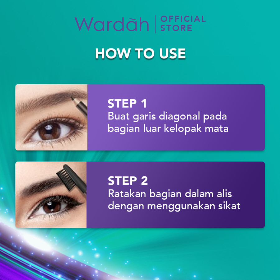 Wardah EyeXpert Eyebrow Pencil 1.14gr - Brown (Pensil Alis)
