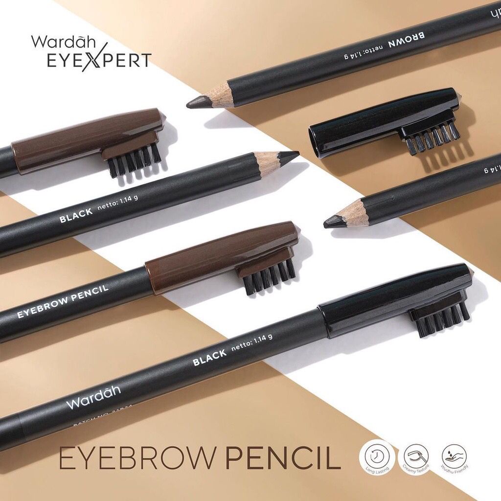 Wardah EyeXpert Eyebrow Pencil 1.14gr - Brown (Pensil Alis)