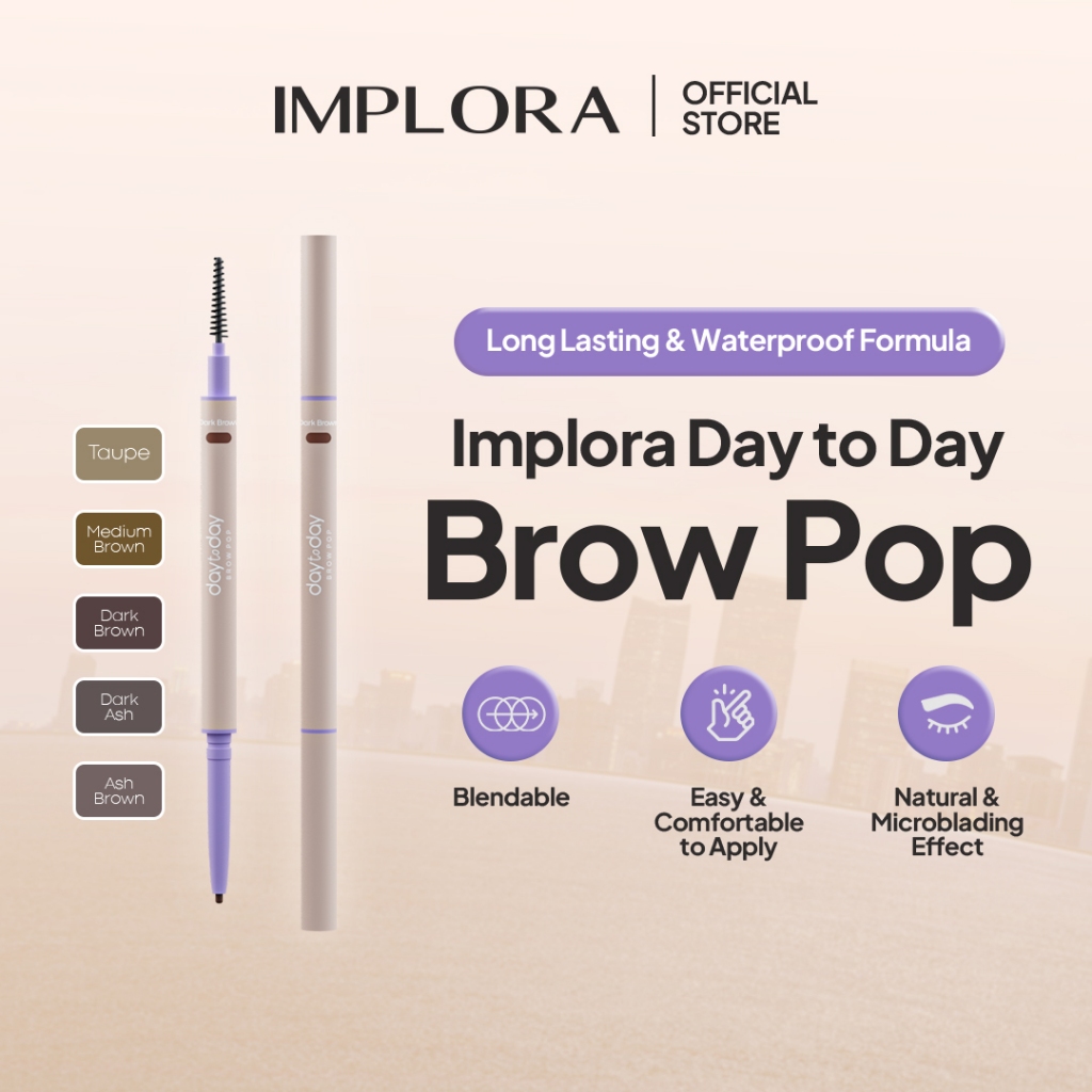 Implora Day to Day Series Brow Pop - Medium Brown