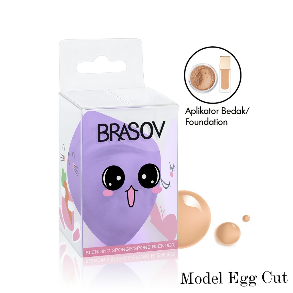 Brasov Spons Beauty Blender (Blending Sponge) - Egg Cut