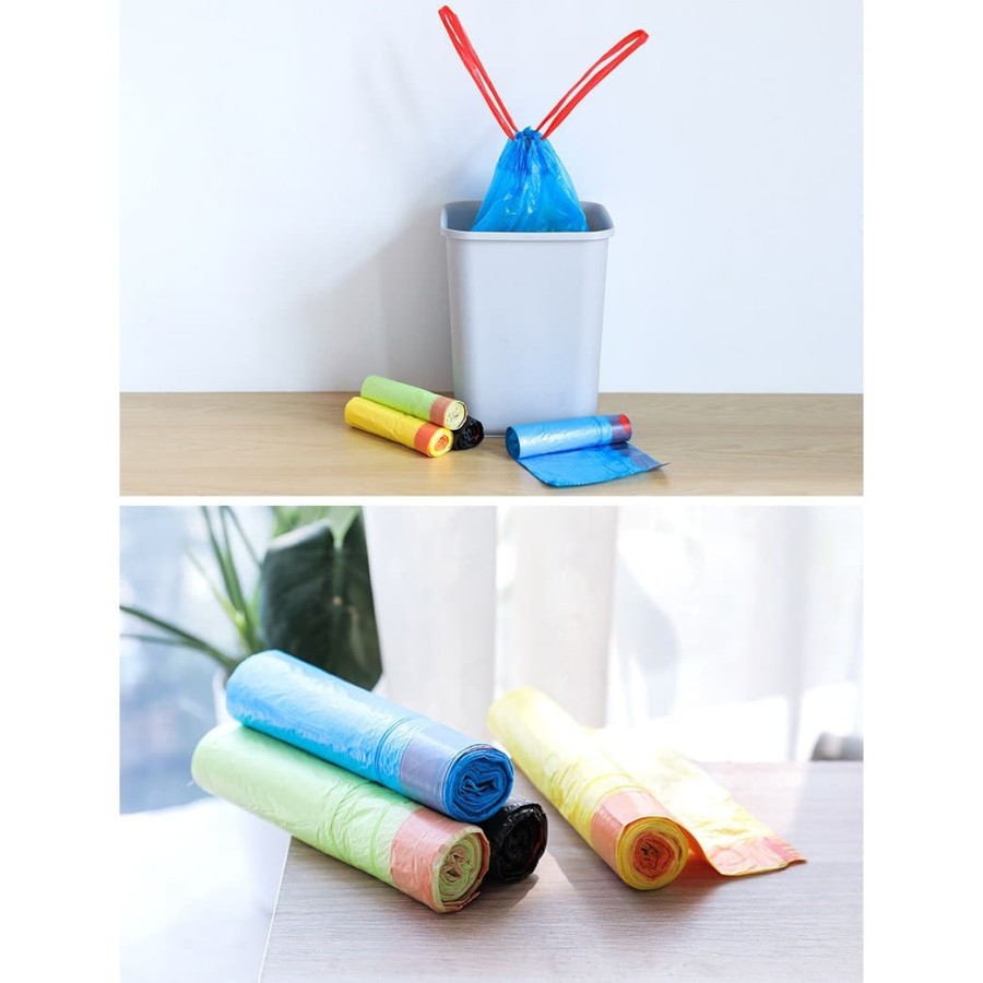 Kantong Plastik Sampah +Tali (1Roll 15plastik)
