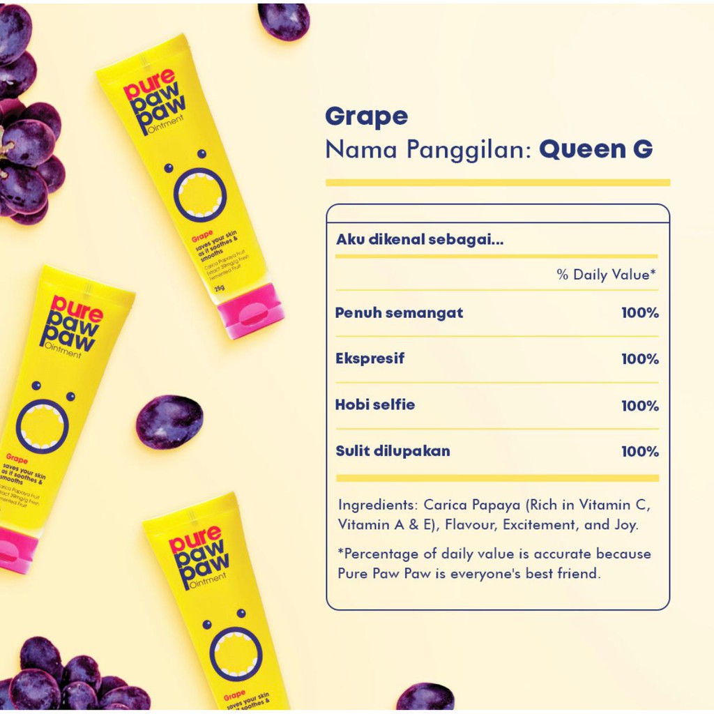 Pure Paw Paw Ointment 25gr - Grape