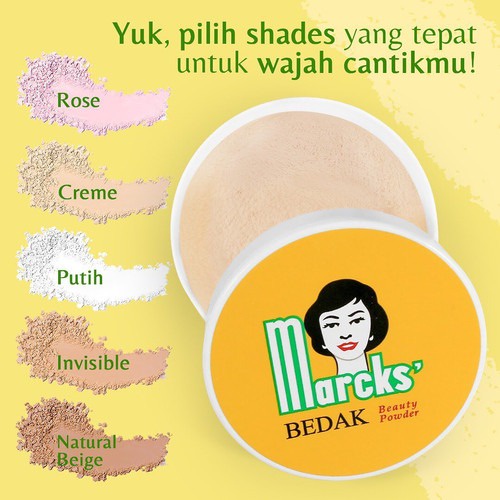 Marcks Beauty Powder 40gr (Bedak Tabur) - Rose/Pink