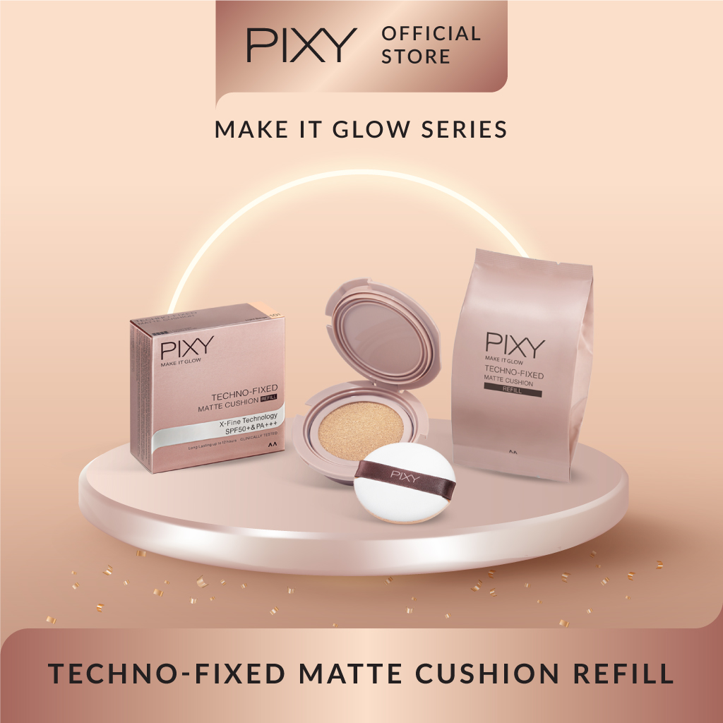 Pixy Make It Glow Techno - Fixed Matte Cushion REFILL 101 Light Beige *
