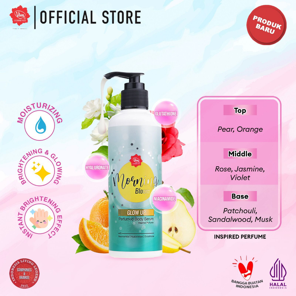 Viva Instant Brightening Perfumed Body Serum 230ml - Morning Bloom *