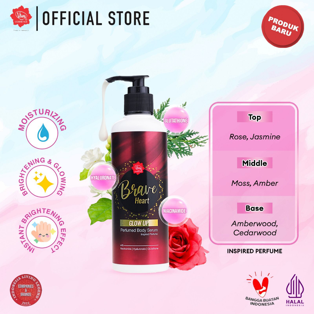 Viva Instant Brightening Perfumed Body Serum 230ml - Brave Heart *