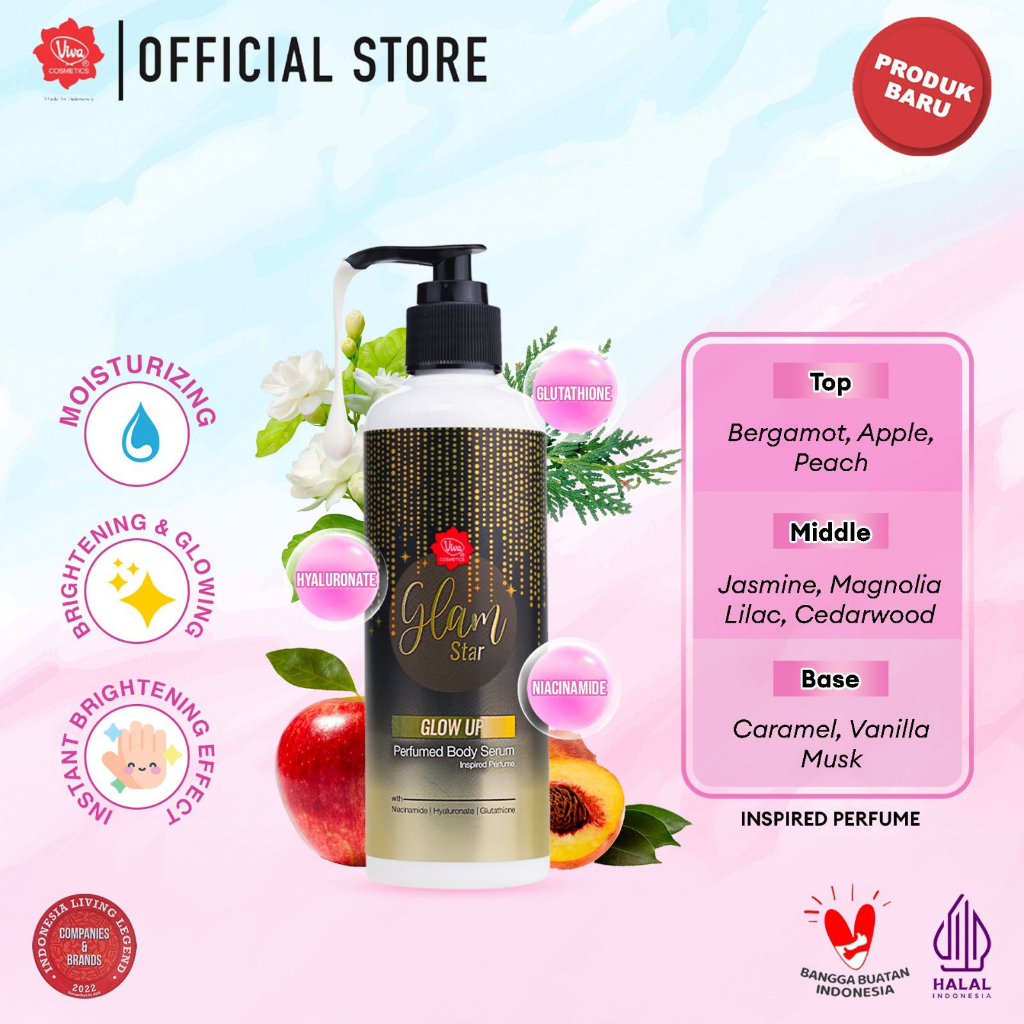Viva Instant Brightening Perfumed Body Serum 230ml - Glam Star *