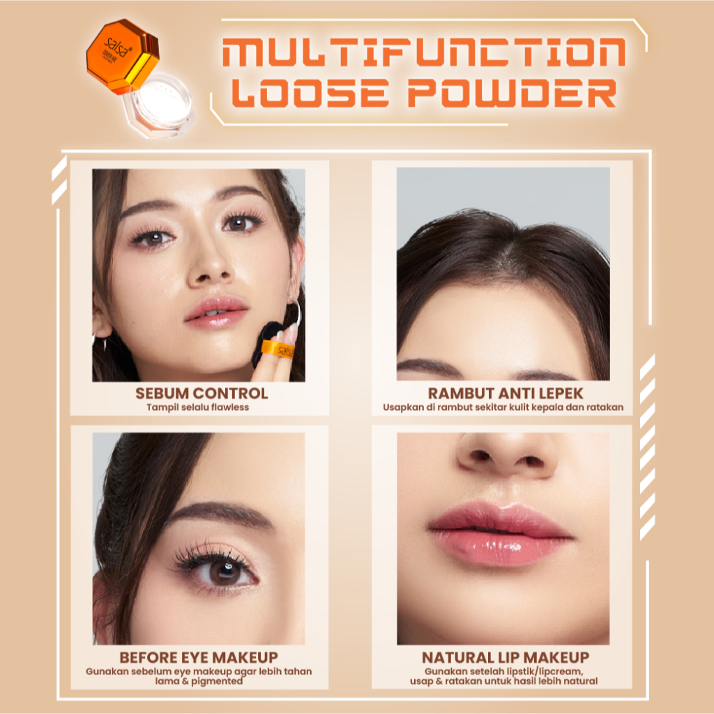 Salsa Cover Me Loose Powder SPF30 PA+++ 10gr - Translucent (Bedak Tabur)