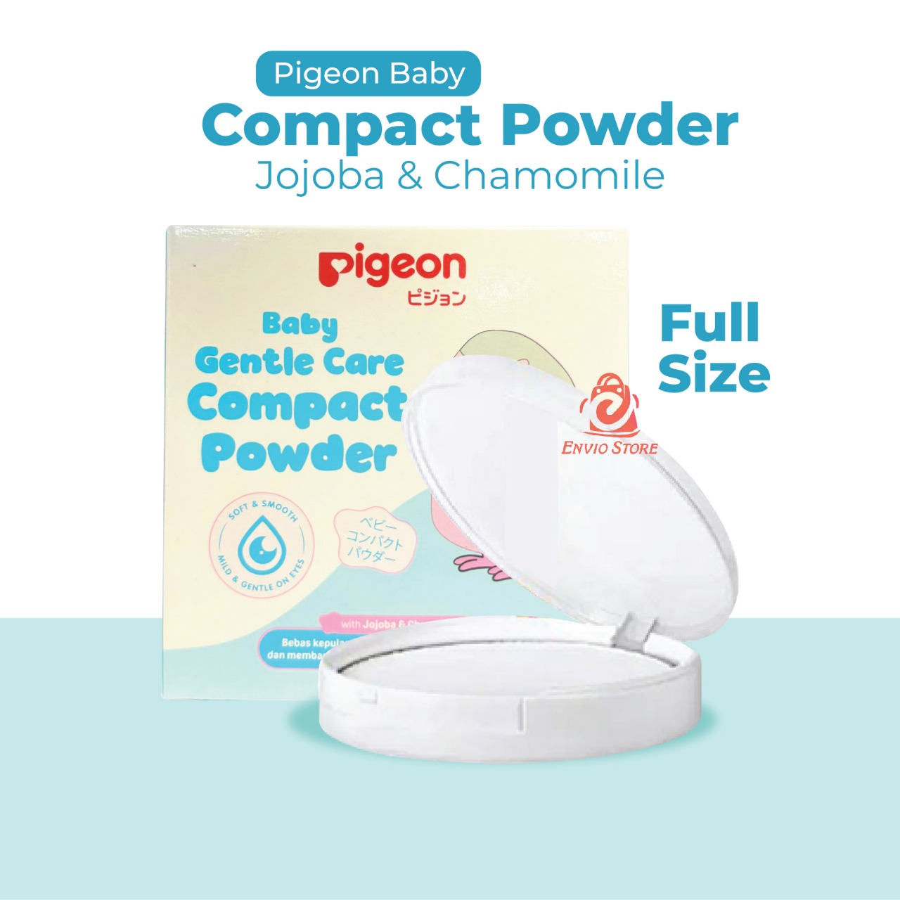 Pigeon Baby Compact Powder FULLSIZE - Cake Chamomile 45gr