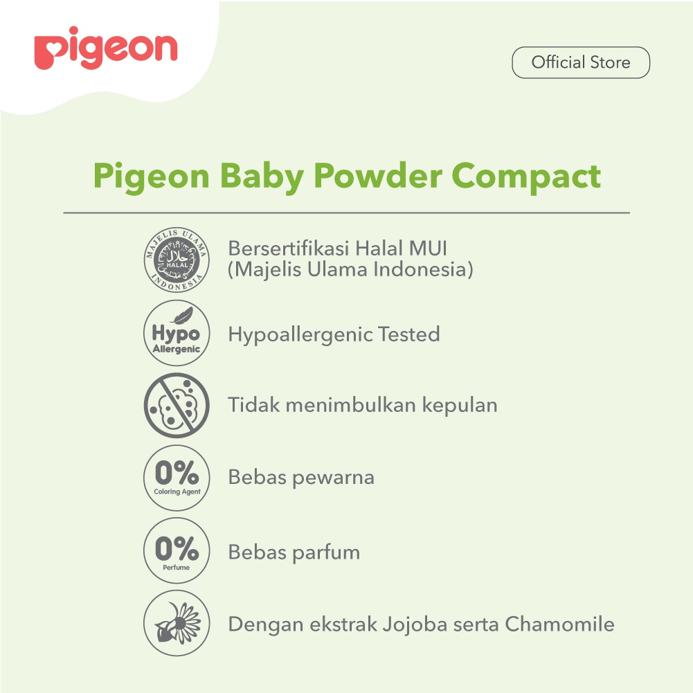 Pigeon Baby Compact Powder FULLSIZE - Cake Chamomile 45gr