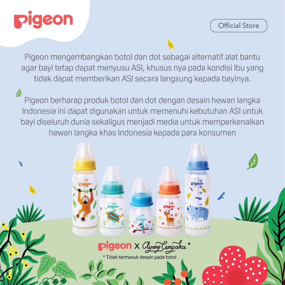 Pigeon Baby Bottle - W/S Type Silicone Nipple 240ml Penyu Belimbing (Umur 4+ Bulan) Botol Susu Bayi