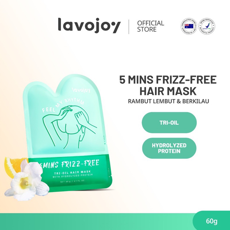 Lavojoy 5 Mins Frizz-Free Tri-Oil Hair Mask 60gr *